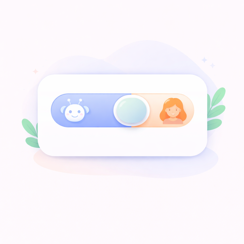 Switch between AI and Human mode