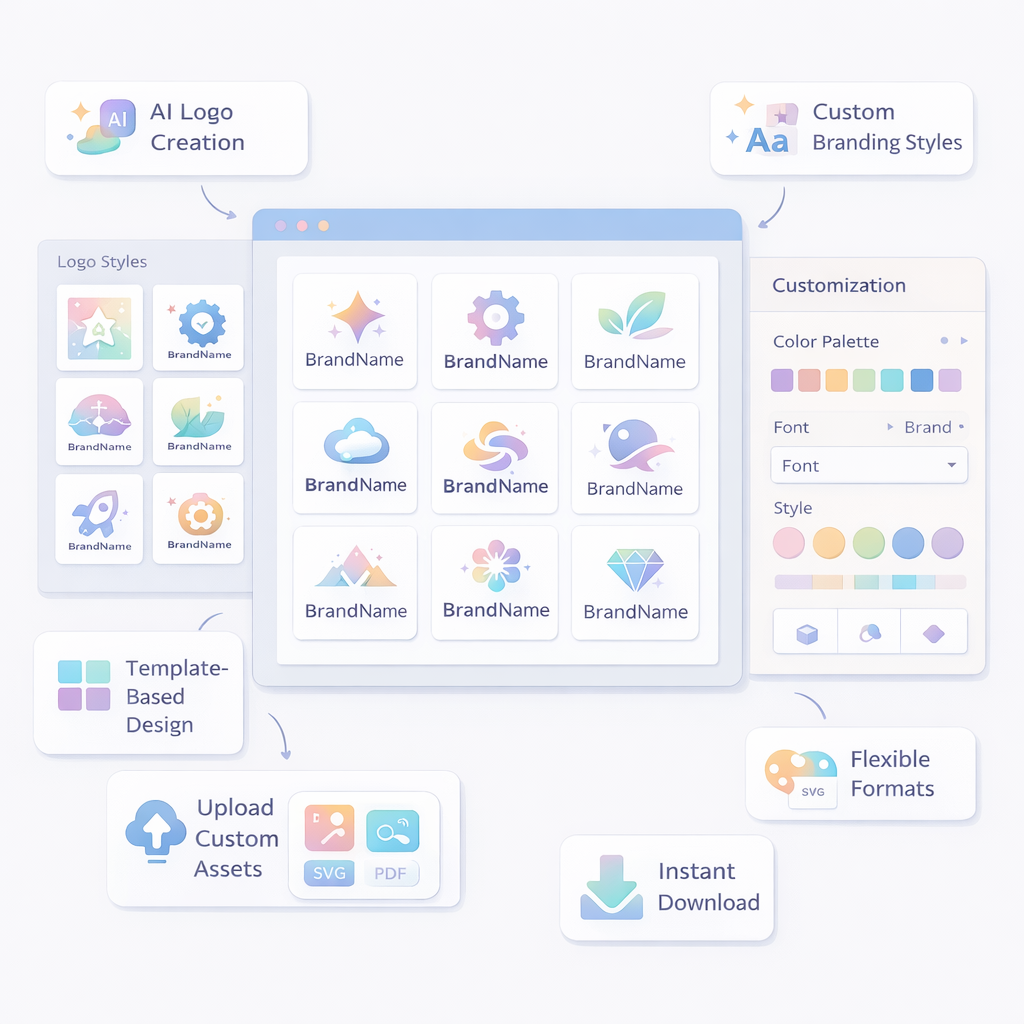 Build your brand identity with AI logos